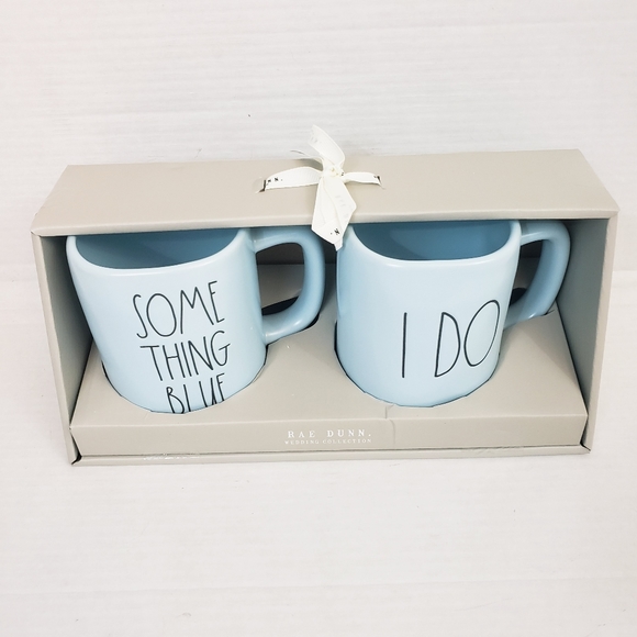 *Last Chance* Rae Dunn I Do & Something Blue Bride & Groom Mugs Wedding - Picture 3 of 8